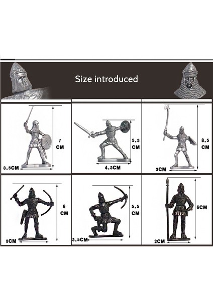 52 Adet/torba Ortaçağ Süvari Savaş Atı Asker Modeli Roma Oyuncaklar (Yurt Dışından)