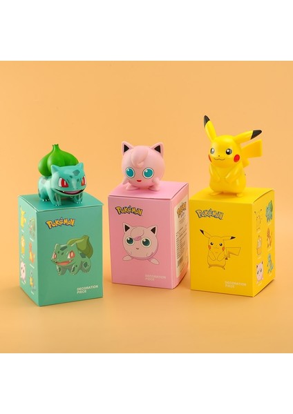 Pokemon Pikachu Charmander Psyduck Squirtle Jigglypuff Bulbasaur Bulbasaur Anime Figürleri Oyuncaklar Modeli Kawaii 6 Tipi Çocuklar Için Hediyeler (Yurt Dışından) fiyatları
