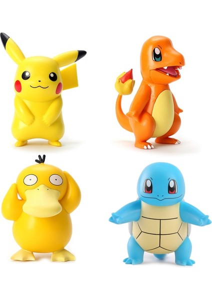 Pokemon Pikachu Charmander Psyduck Squirtle Jigglypuff Bulbasaur Bulbasaur Anime Figürleri Oyuncaklar Modeli Kawaii 6 Tipi Çocuklar Için Hediyeler (Yurt Dışından) fırsatları