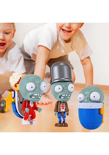 Peashooter Şekil Başkalaşım Oyuncak Peashooter Kova Zombi Aksiyon Figürü (Yurt Dışından)