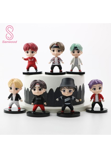 7 Adet/takım Bts Bangton Boys Minyatür Heykelcik Koleksiyon Modeli Süsleme Çocuklar Hediye (Yurt Dışından) fırsatları