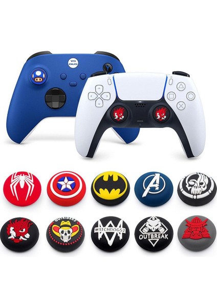 2 Adet Marvel Anime Figürü Ps5/ps4 Kolu Silikon Koruyucu Kapak Örümcek Adam Demir Adam Aksiyon Figürü Aksesuarları Çocuk Hediye Oyuncak (Yurt Dışından)