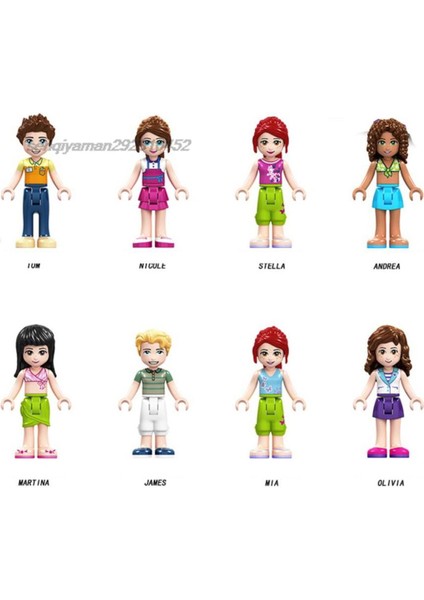 Disney Dancet Andrea Emma Tom Nicole Stella Olivia Mia Kate Stephanie Martina James Kız Blok Tuğla Mini Aksiyon Oyuncak Figürü Hediye (Yurt Dışından)