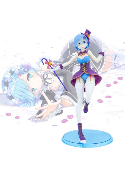 Anime Rem Modeli Minyatür Karikatür Rem Şekilli Kalıp Oyuncaklar Hobi Koleksiyonu (Yurt Dışından)