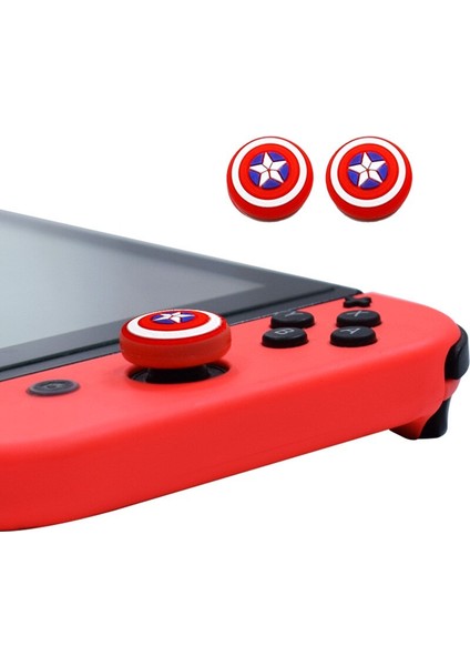 1/5 Adet Marvel Anime Figürü Karikatür Örümcek Adam Aksiyon Figürü Demir Adam Düğmesi Kapağı Anahtarı Joycon Koruyucu Kolu Kap Hediye Oyuncaklar (Yurt Dışından)