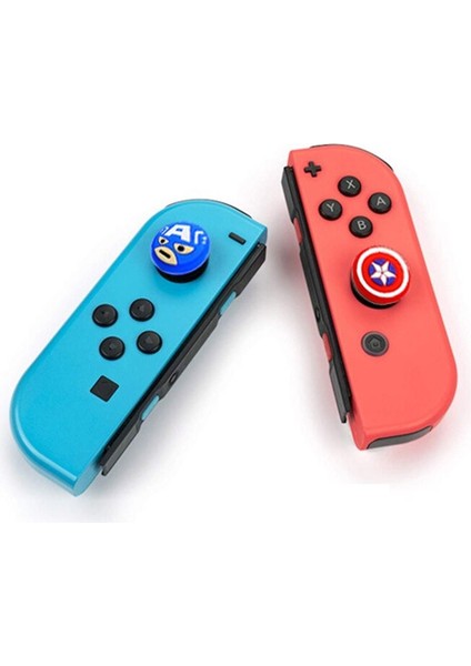 1/5 Adet Marvel Anime Figürü Karikatür Örümcek Adam Aksiyon Figürü Demir Adam Düğmesi Kapağı Anahtarı Joycon Koruyucu Kolu Kap Hediye Oyuncaklar (Yurt Dışından)