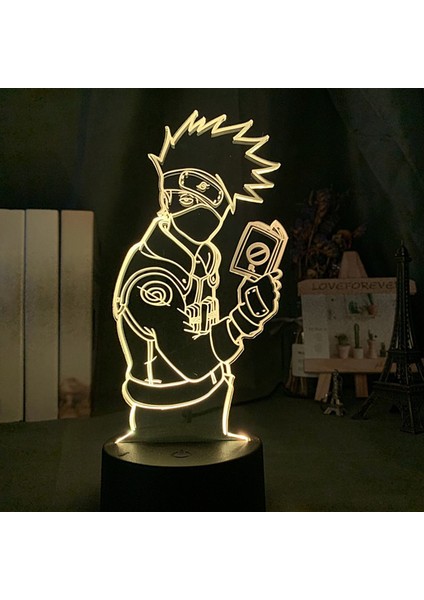 Karikatür Anime Naruto Aksiyon Figürü Dokunmatik LED Gece Lambası Masaüstü Lamba Dekor (Yurt Dışından)