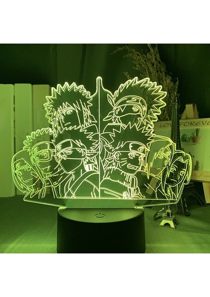 Karikatür Anime Naruto Aksiyon Figürü Dokunmatik LED Gece Lambası Masaüstü Lamba Dekor (Yurt Dışından)