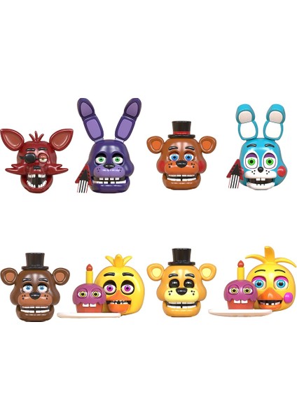 Satın 6 Adet 1 Hediye Alın Oyunu Fnaf Oyuncak Heykelcik Kabus Chica Bonnie Foxy Altın Bonnie Ayı Aksiyon Figürü Oyuncakları (Yurt Dışından) modelleri