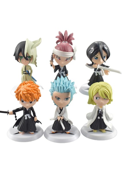 6 Adet Anime Figürü Bleach Kurosaki Ichigo Modeli Baubles Araba Süsleri Ev Dekor (Yurt Dışından)