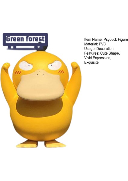 Yeşil Orman Ördek Figürü Karikatür Zanaat Anime Pokemons Mücadele Ördek Aksiyon Figürü (Yurt Dışından) modelleri