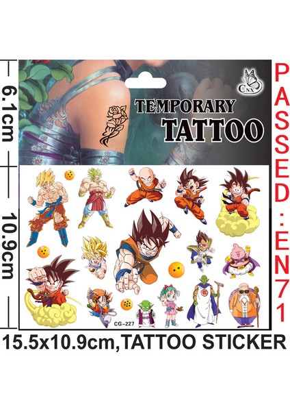 Anime Dragon Ball Z Dövmeler Karikatür Çıkartmalar Goku Piccolo Torankusu Vegeta Aksiyon Figürü Karikatür Çocuk Kız Doğum Günü Hediyesi (Yurt Dışından) fiyatları