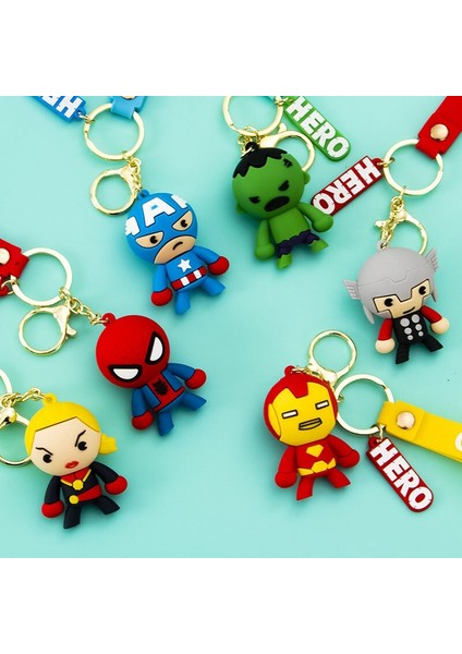 Disney Marvel Örümcek Adam Hulk Thor Demir Adam Kaptan Amerika Anahtarlık Anahtarlık Aksiyon Figürü Oyuncakları Koleksiyonu Bebek Oyuncakları Hediyeler (Yurt Dışından)