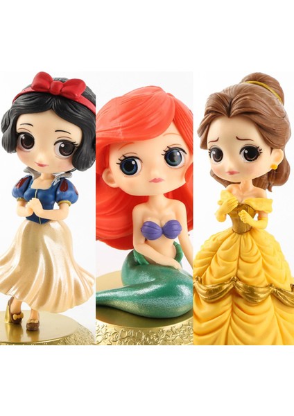 Disney 10 cm S Versiyonu Kar Beyaz Prenses Alice Denizkızı Figürü Alice Harikalar Diyarında Ariel Küçük Denizkızı Pvc Şekilli Kalıp Oyuncak (Yurt Dışından)