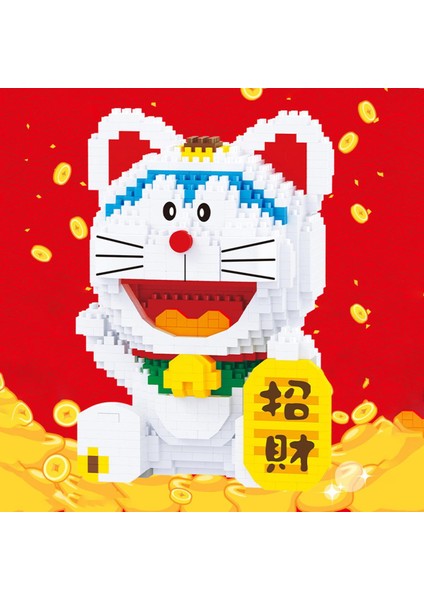 Montaj Model Oyuncak Sevimli Yüz Ifadesi Doraemon Yapı Tuğlaları (Yurt Dışından)