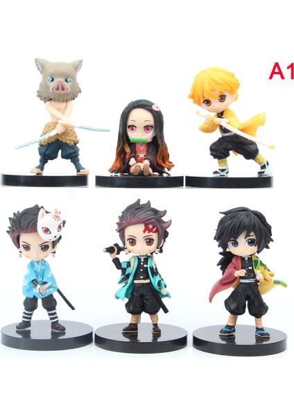 6 Adet/takım Anime Iblis Avcısı Kimetsu Hiçbir Yaiba Şekil Q Posket Şekil Oyuncaklar 6 cm (Yurt Dışından)