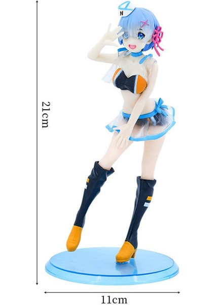 Rem Şekil Kız Aksiyon Figürü Anime Mayo Kız Modeli Oyuncak (Yurt Dışından)