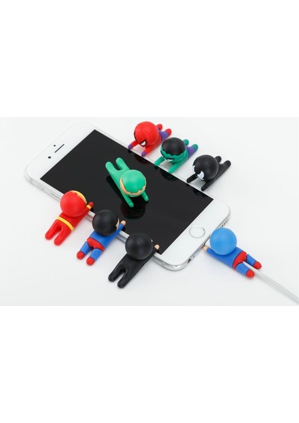 Marvel Anime Figürü Demir Adam Kawaii Örümcek Adam Aksiyon Figürü Veri Kablosu Koruyucu Model Bebek Antibreak Koruyucu Kapak Hediye Oyuncaklar (Yurt Dışından)