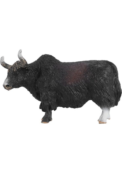 14.5x3.5x8.5 cm Klasik Siyah Yak Hayvanlar Aksiyon Figürleri Sığır Boğa Öküz Heykelcik Pvc Sevimli Gerçekçi Model (Yurt Dışından)