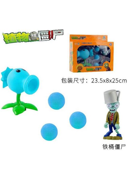 Peashooter Pvc Aksiyon Anime Şekilli Kalıp Bezelye Atıcı Kar Bezelye Erkekler Için Birinin Hediyesi (Yurt Dışından)