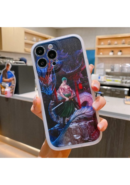 Silver Umbrella Anime Tek Parça Telefon Kılıfı Iphone 14 13 12 11 Pro Max Artı x Xr Xs Yumuşak Silikon Luffy Kapak Karikatür Zoro Funda Erkek Kadın Kawaii (Yurt Dışından)