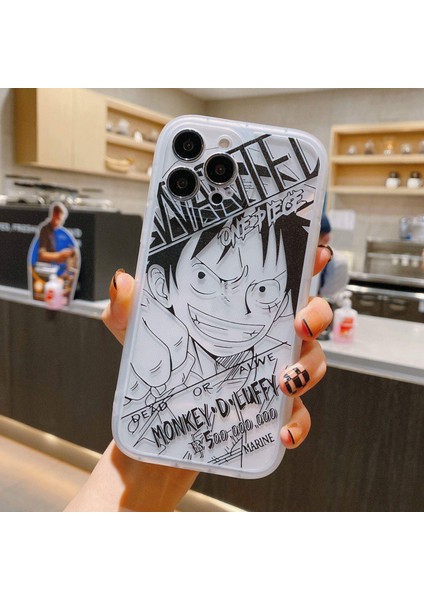 Silver Umbrella Anime Tek Parça Telefon Kılıfı Iphone 14 13 12 11 Pro Max Artı x Xr Xs Yumuşak Silikon Luffy Kapak Karikatür Zoro Funda Erkek Kadın Kawaii (Yurt Dışından)