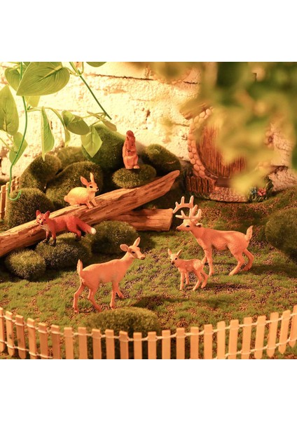 6 Parça Woodland Hayvan Figürleri Orman Yaratıkları Figürler Sincap Geyik Tavşan Aile Figürleri Minyatür Oyuncaklar (Yurt Dışından) modelleri