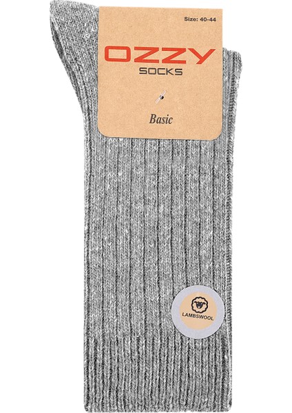 Ozzy Socks 5 Çift Kışlık Erkek Lambswool Yünlü Uyku Çorabı Soft Touch