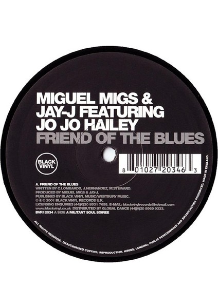 Ali The Stereo Miguel Migs & Jay-J – Friend Of The Blues Deep House Vinly Plak Alithestereo