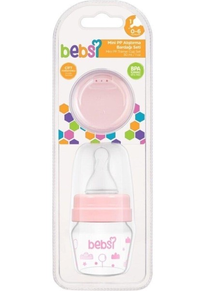 Mini Alıştırma Bardağı Seti Pp 30 ml - Pembe