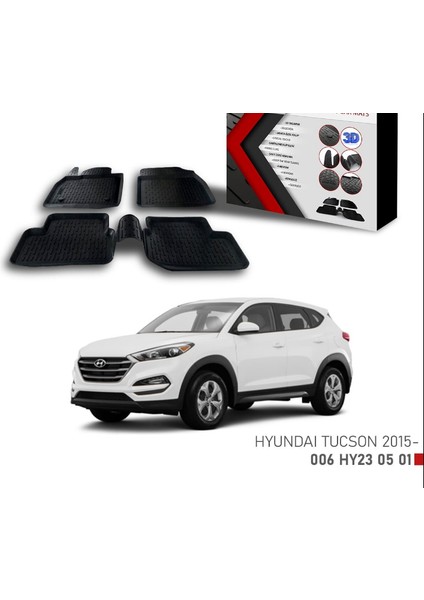 Hyundai Tucson -2015 Için Uyumlu 3D Paspas