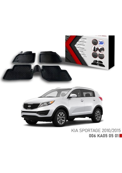 Kia Sportage 2010-2015 Için Uyumlu 3D Paspas
