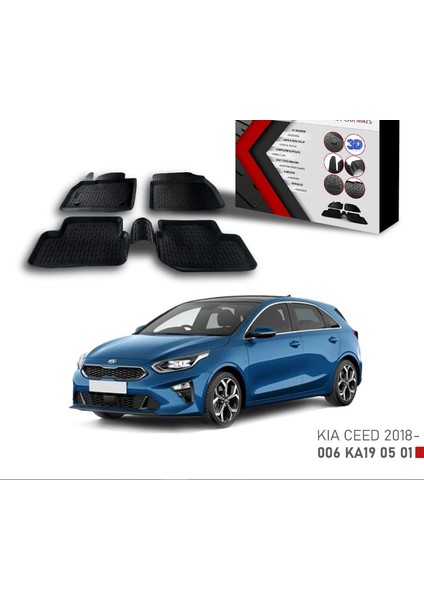 Kia Ceed -2018 Için Uyumlu 3D Paspas