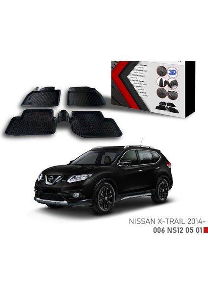 Nissan X-Trail -2014 Için Uyumlu 3D Paspas