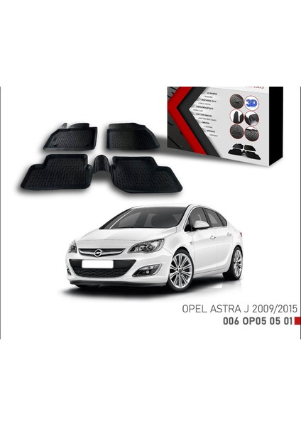 Opel Astra J Için Uyumlu 2009-2015 3D Paspas