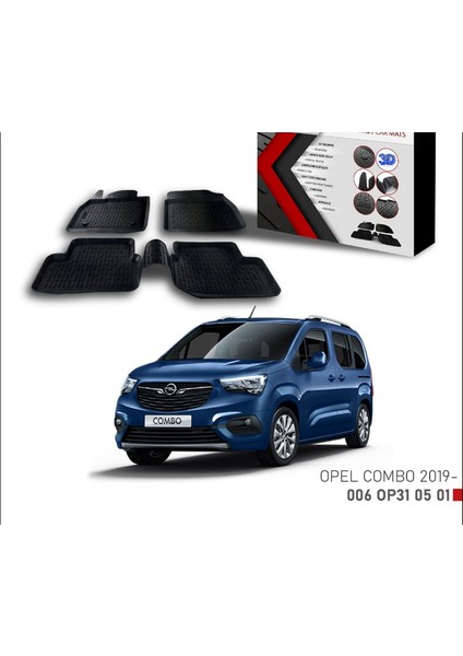 Opel Combo -2019 Için Uyumlu 3D Paspas