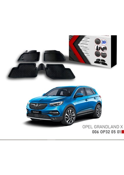 Opel Grandland x Için Uyumlu 3D Paspas