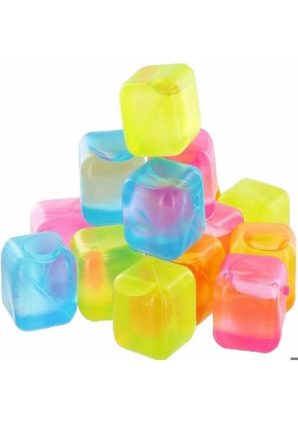 15'li Tükenmez Buz Küpleri, Buz Kalıbı Renkli Plastik Buz Küpü modelleri