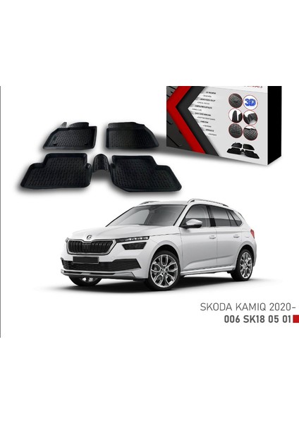 Skoda Kamiq -2020 Için Uyumlu 3D Paspas