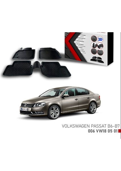 Vw Touran -2015 Için Uyumlu 3D Paspas