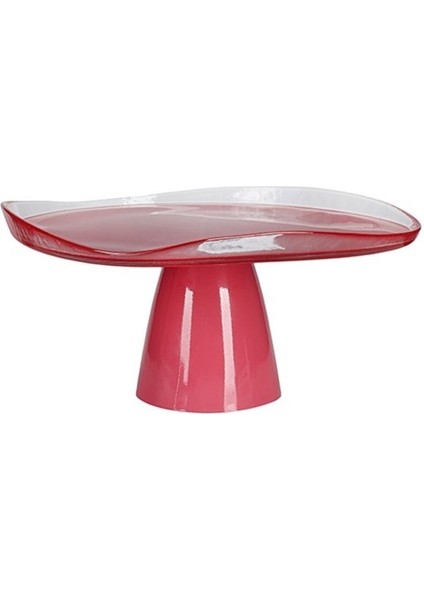 Ripple Pembe Ayaklı Tabak 28 cm 04FIA002606
