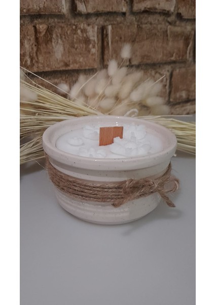 El Yapımı Doğal Soya Wax Ahşap Fitil Süslü Mum Kase fırsatları