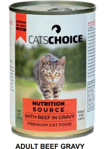 12X400 Gr Biftekli Yetişkin Kedi Maması Kedi Konservesi Nutrition Source With Beef In Gravy Premium Cat Food