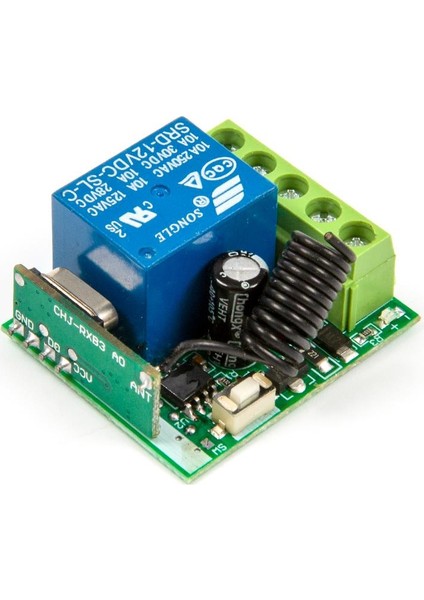 12V 10A 433MHz 1 Kanallı Kablosuz RF Alıcılı Röle Modülü (Kutulu) fiyatları