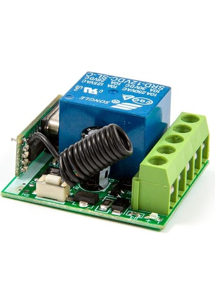 12V 10A 433MHz 1 Kanallı Kablosuz RF Alıcılı Röle Modülü (Kutulu) fırsatları