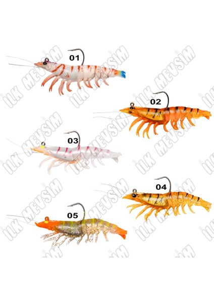 Real Shrimp 7,6cm 12GR Karides Silikon Yem