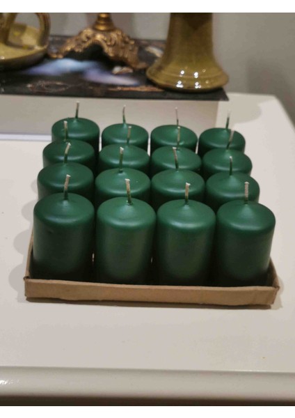 Iv Candles Homedecor 16'lı Yeşil Bar Mum indirimleri