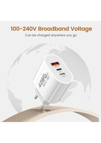 Elough 40W Pd USB C Şarj Cihazı 3 Bağlantı Noktalı Hızlı Şarj Şarj Cihazı Iphone 14 13 Pro Samsung Xiaomi Cep Telefonu Tip C Şarj Adaptörü (Yurt Dışından) indirimleri
