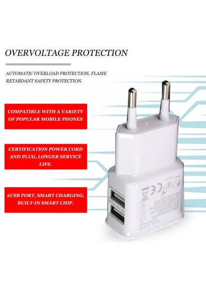 Güç Adaptörü Taşınabilir Çift USB Cep Telefonu Şarj Cihazı Elektrik Soketi Seyahat (Yurt Dışından) fırsatları