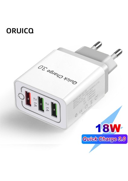 Hızlı 3 USB Şarj Cihazı Hızlı Şarj 3.0 Hızlı USB Duvar Şarj Cihazı Taşınabilir Mobil Şarj Cihazı Qc 3.0 Adaptörü Xiaomi iPhone x Için Ab Abd Tak (Yurt Dışından)